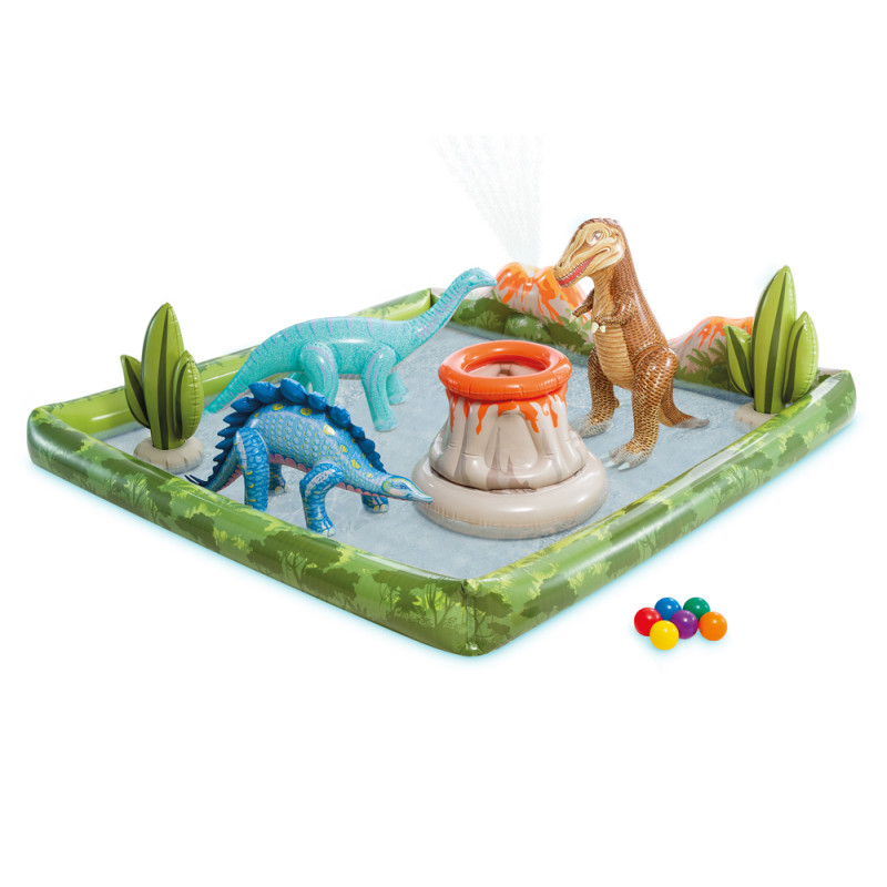 Aire de jeux gonflable Jurassic Adventure 201 x 201 cm INTEX