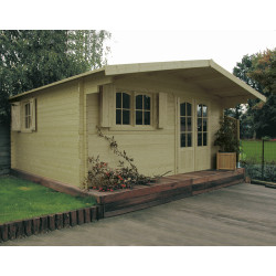 Abri de jardin en bois Chambéry 40 mm 4,78 x 4,18 m | SOLID