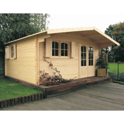 Abri de jardin en bois Chambéry 40 mm 4,78 x 4,18 m | SOLID