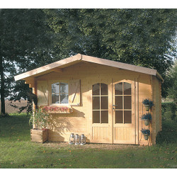 Abri de jardin en bois Morzine 40 mm 3,88 x 3,28 m | SOLID