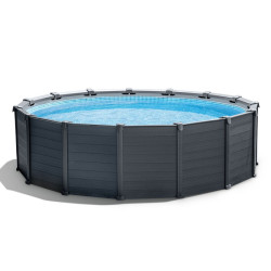 Piscine Graphite avec filtre à sable Ø 4,78 x 1,24 m INTEX