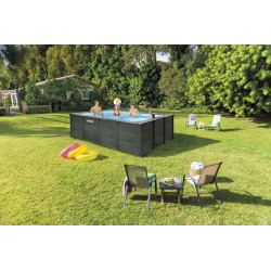 Piscine Graphite avec filtre à sable 4 x 3 x 1,24 m INTEX