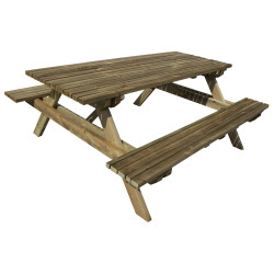 Table de jardin pique-nique SOLID 180x160x74cm | SOLID