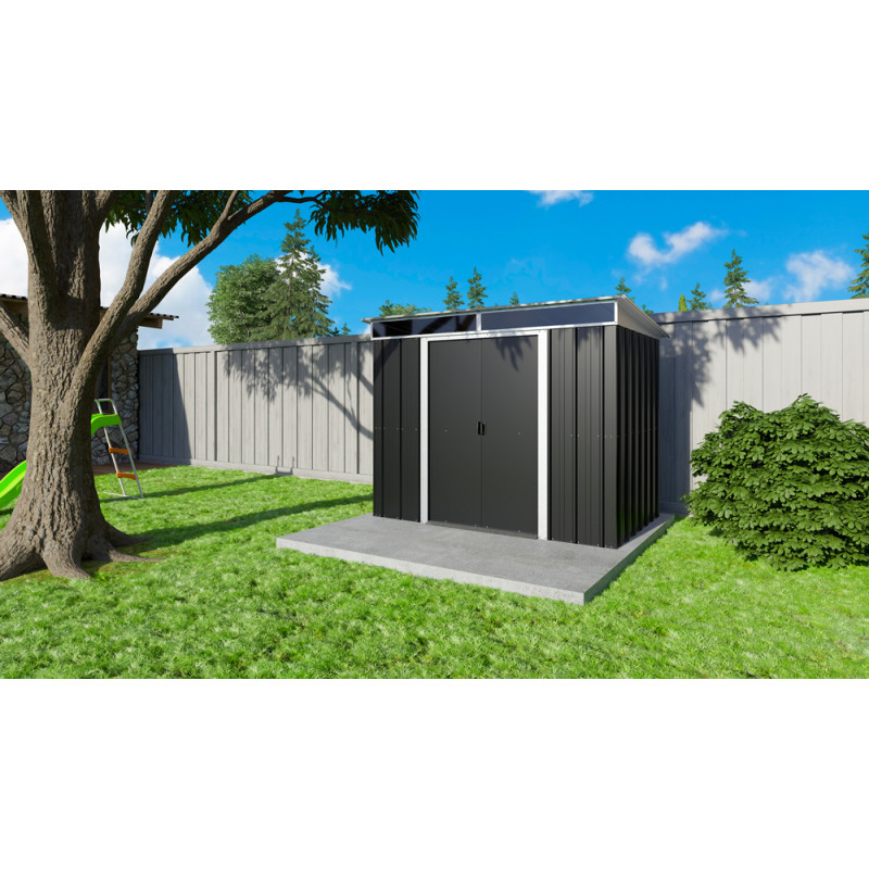 Abri de jardin en métal 2,38 x 1,59 x 2,1 m Abri de jardin en métal 2,38 x 1,59 x 2,1 m