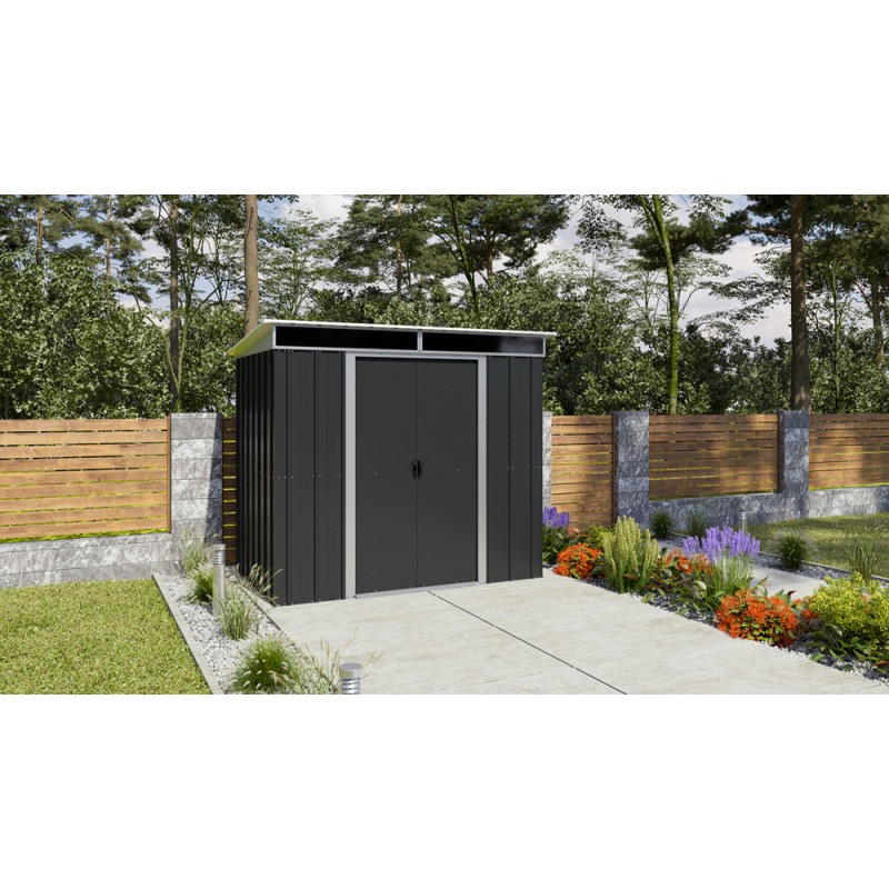 Abri de jardin en métal 2,38 x 1,59 x 2,1 m Abri de jardin en métal 2,38 x 1,59 x 2,1 m