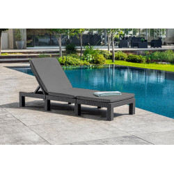 Lit de soleil Daytona Deluxe anthracite – Détente | KETER
 Lit de soleil Daytona Deluxe anthracite – Détente | KETER