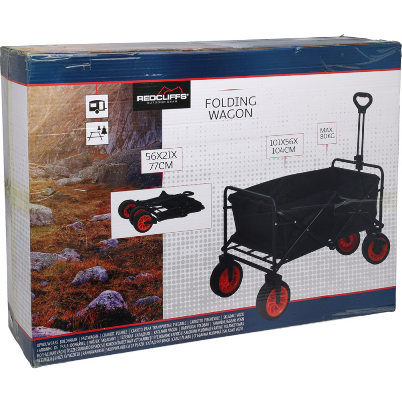 Chariot Pliable Noir – Transport Facile