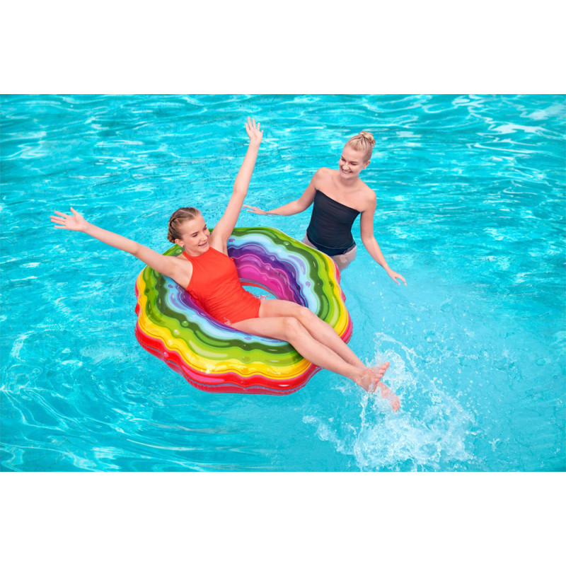 Bouée gonflable arc-en-ciel Ø 115 cm BESTWAY Bouée gonflable arc-en-ciel Ø 115 cm BESTWAY