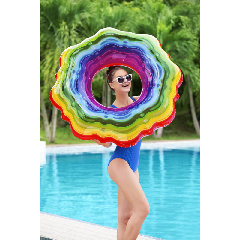 Bouée gonflable arc-en-ciel Ø 115 cm BESTWAY Bouée gonflable arc-en-ciel Ø 115 cm BESTWAY