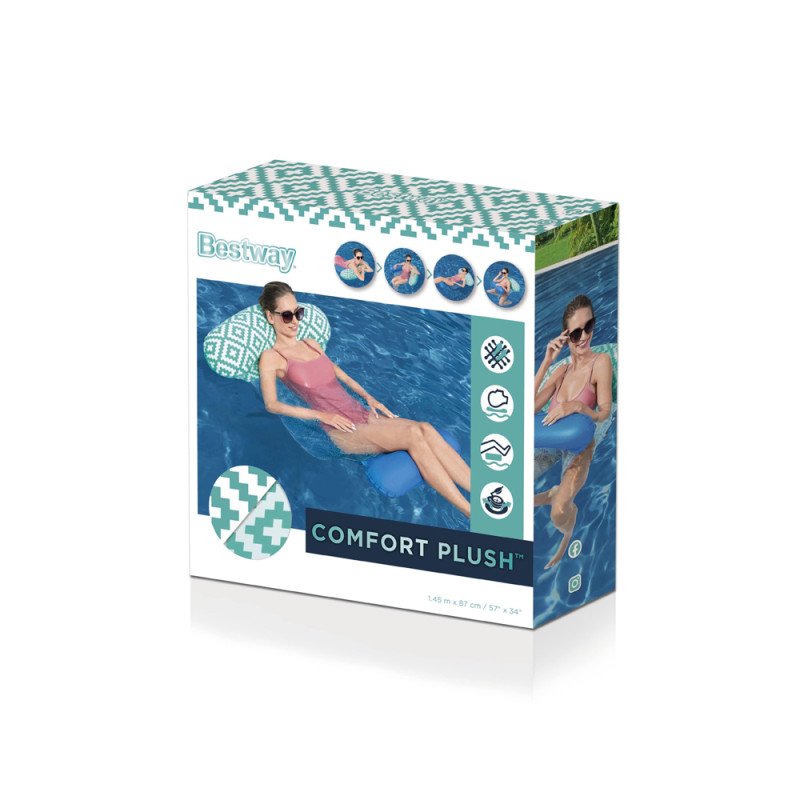 Matelas gonflable Hamac Comfort Plush 145 x 87 cm BESTWAY Matelas gonflable Hamac Comfort Plush 145 x 87 cm BESTWAY