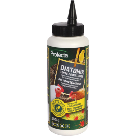 Poudre insecticide Diatomix Terre de diatomée pour l'habitation et le poulailler 0,2 kg PROTECTA