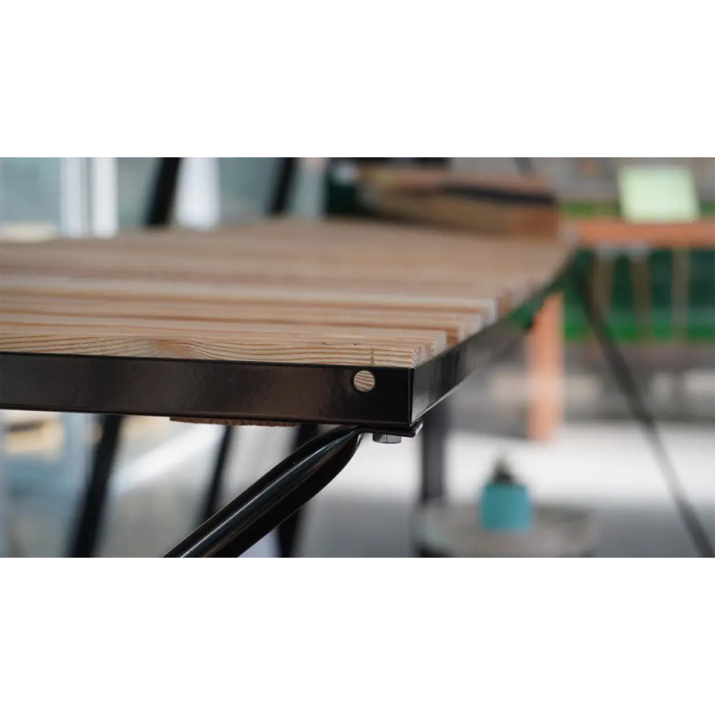 Table de culture bois alu noir 225x52cm ACD - Serre