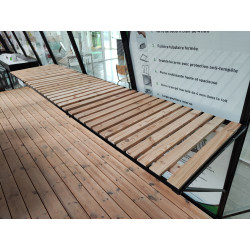 Table de culture bois alu noir 225x52cm ACD - Serre