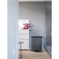Poubelle à pédale Decobin grise 65 L CURVER