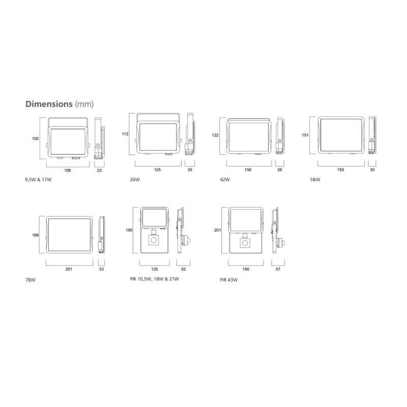Projecteur LED Sylflood Noir 3000lm – Éclairage Puissant | SYLVANIA