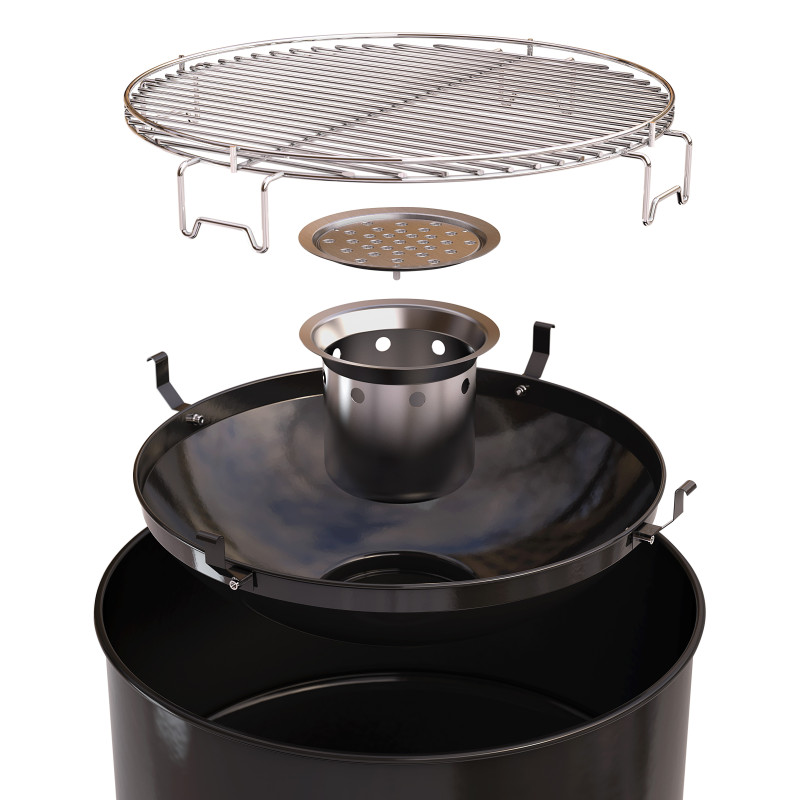 Barbecue à charbon Edson noir | BARBECOOK