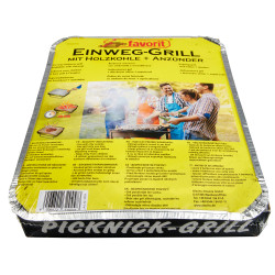 Barbecue au charbon jetable 33,5 x 22 x 8 cm Barbecue au charbon jetable 33,5 x 22 x 8 cm
