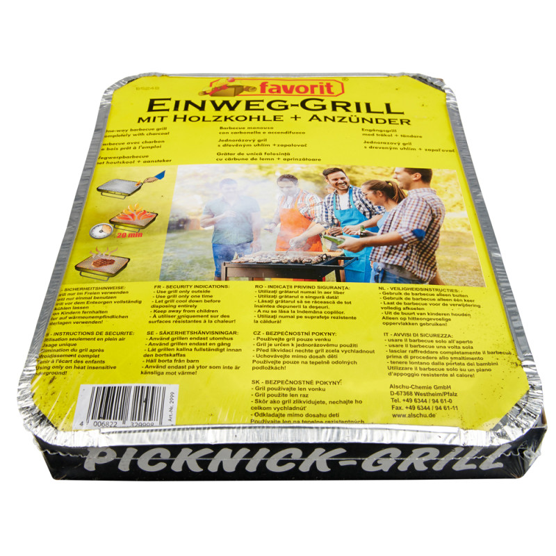 Barbecue au charbon jetable 33,5 x 22 x 8 cm Barbecue au charbon jetable 33,5 x 22 x 8 cm