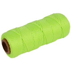 Corde de maçon vert fluo 1,5mm 50m – Idéale maçonnerie

