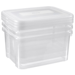 Box de rangement Handy avec couvercle transparent 25 L 3 pièces CURVER