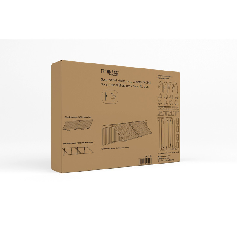 Support universel pour panneau solaire 2 pièces TECHNAXX Support universel pour panneau solaire 2 pièces TECHNAXX