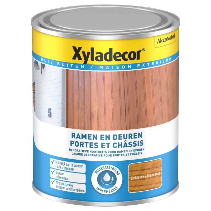 Lasure pour portes et châssis chêne clair 0,75 L XYLADECOR