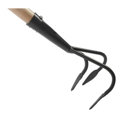Cultivateur à 3 dents forgées avec manche en bois 140 cm AVR TOOLS