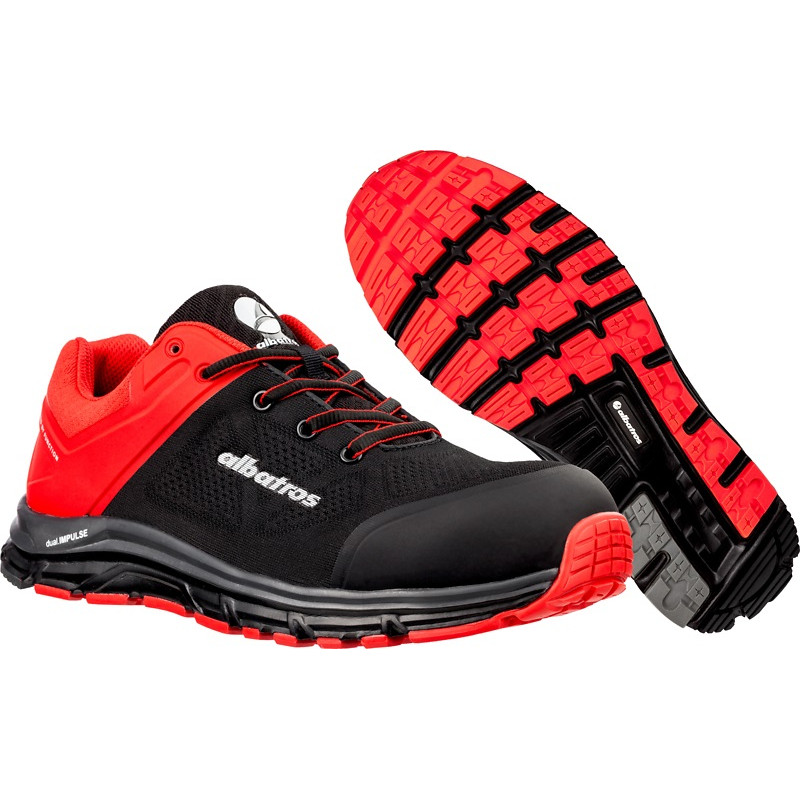 Paire de chaussures de sécurité Lift Red Impulse Low noires et rouges 39 ALBATROS