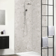 Panneau de douche en PVC Ceppino gris 260 x 90 cm 2 pièces DUMAWALL XL