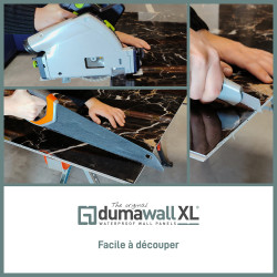 Panneau de douche en PVC Nesna 260 x 90 cm 2 pièces DUMAWALL XL