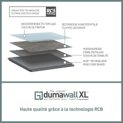 Panneau de douche en PVC Hasvik 260 x 90 cm 2 pièces DUMAWALL XL