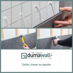 Dalle en PVC Hasvik 65 x 37,5 cm 8 pièces DUMAWALL