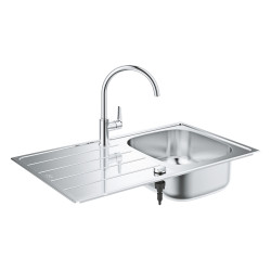 Évier de cuisine à encastrer K200 avec mitigeur BauEdge chrome GROHE