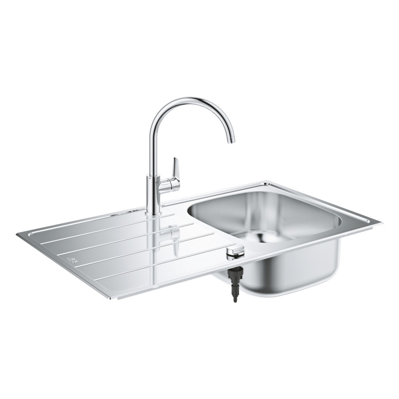 Évier de cuisine à encastrer K200 avec mitigeur BauEdge chrome GROHE