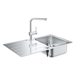 Évier de cuisine à encastrer K500 avec mitigeur Minta chrome GROHE Évier de cuisine à encastrer K500 avec mitigeur Minta chrome GROHE