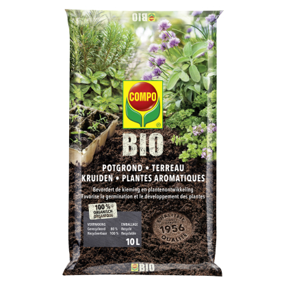 Terreau pour plantes aromatiques Bio 10 L COMPO
