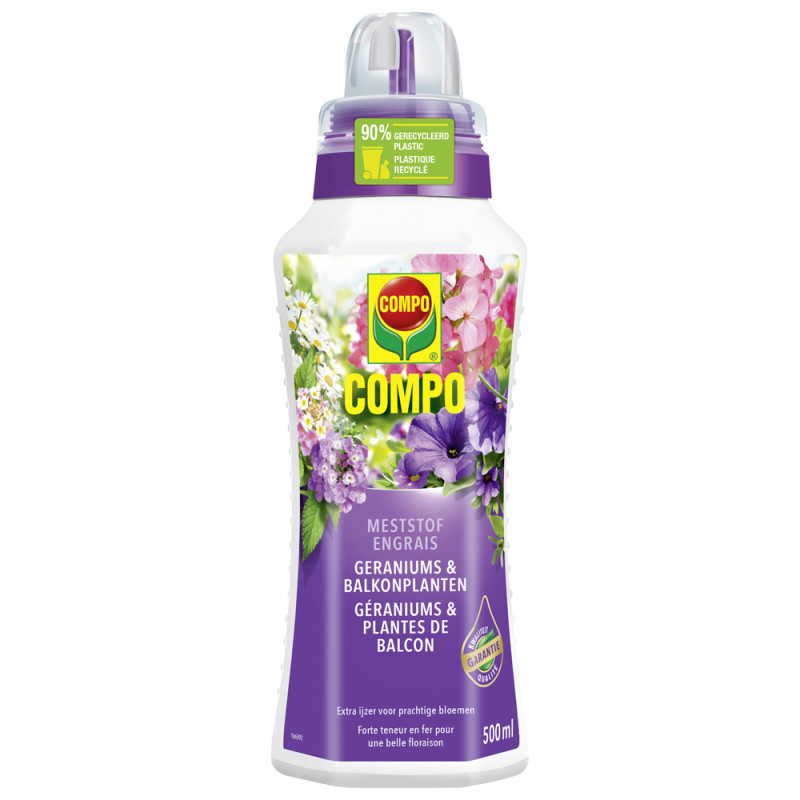 Engrais liquide pour géraniums et plantes de balcon 0,5 L COMPO