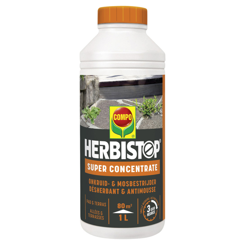 Désherbant pour allées et terrasses Herbistop Super concentré 1 L COMPO