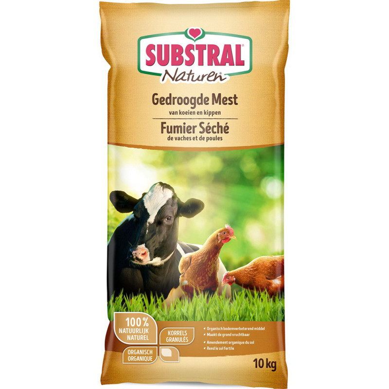 Fumier séché de vaches et de poules 10 kg SUBSTRAL