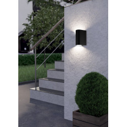 Applique extérieure Scogliera noire ronde 2 x 5 W EGLO