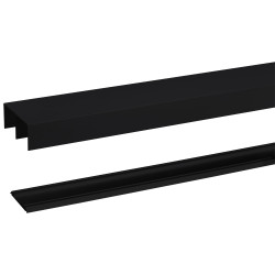 Rail R40 Aluminium Noir Mat 240cm – Aménagement Facile Rail R40 Aluminium Noir Mat 240cm – Aménagement Facile