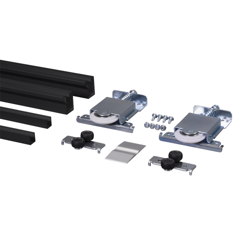 Kit porte coulissante R60 noir mat STOREMAX