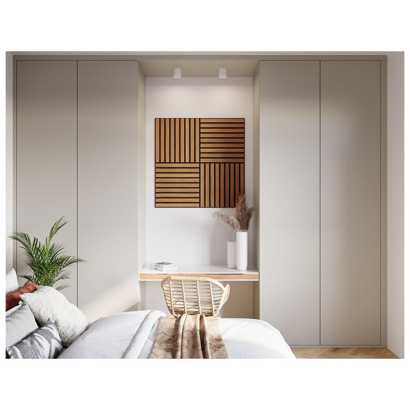 Dalle acoustique Chêne Bronze 50 × 50 cm – isolation acoustique | CANDO