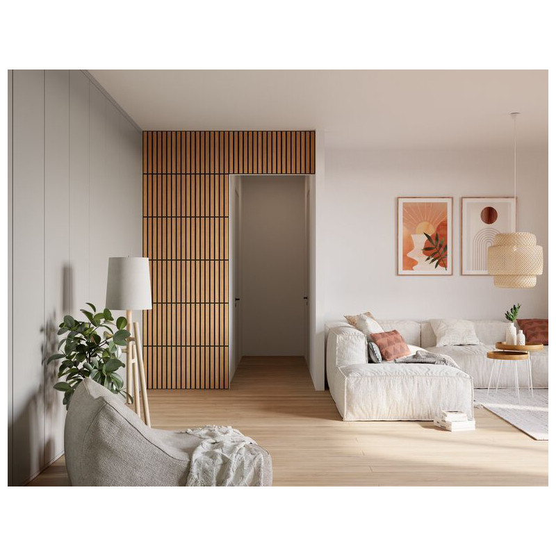 Dalle acoustique Chêne Bronze 50 × 50 cm – isolation acoustique | CANDO