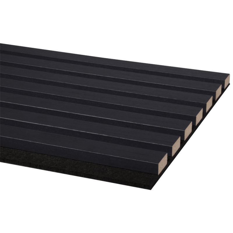 Lambris revêtu Decowall Acoustic chêne lave 260 x 30 x 3,5 cm 2 pièces CANDO