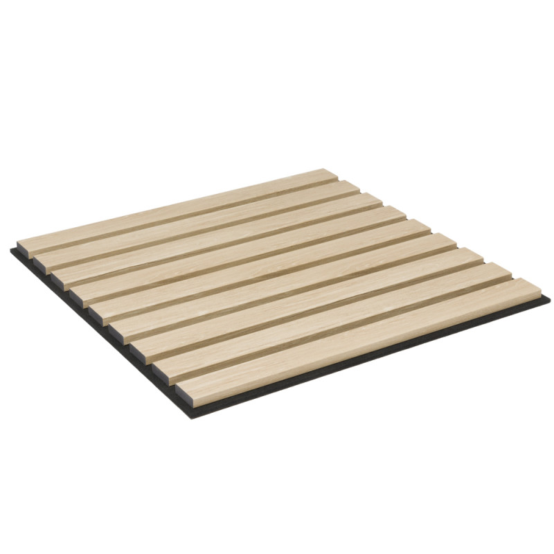 Dalle revêtue Decowall Acoustic chêne naturel 50 x 50 x 1,2 cm 4 pièces CANDO