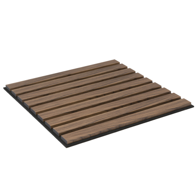 Dalle revêtue Decowall Acoustic noyer 50 x 50 x 1,2 cm 4 pièces CANDO