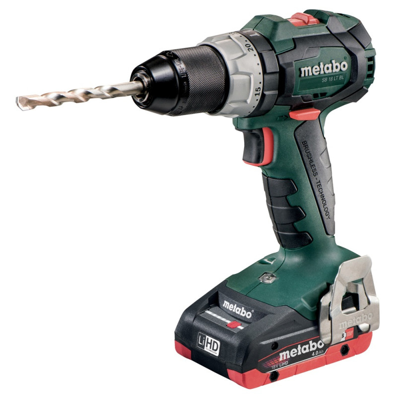 Perceuse-visseuse sur batterie BS18 MW avec accessoires 18 V 2 x 2 Ah METABO