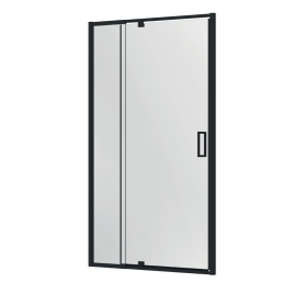 Porte de douche pivotante Lonso noire 110-120 x 200 cm ALLIBERT