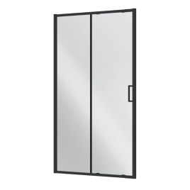 Porte de douche coulissante Lonso noire 110-120 x 200 cm ALLIBERT